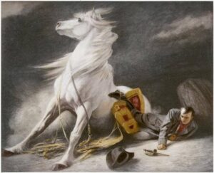 Napoleone caduta da cavallo